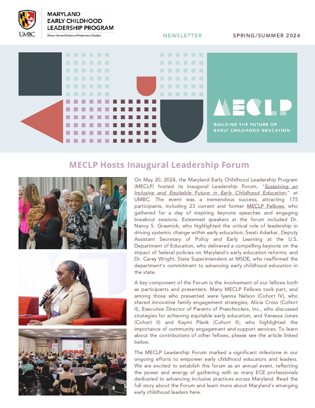 MECLP Spring/Summer 2024 Newsletter